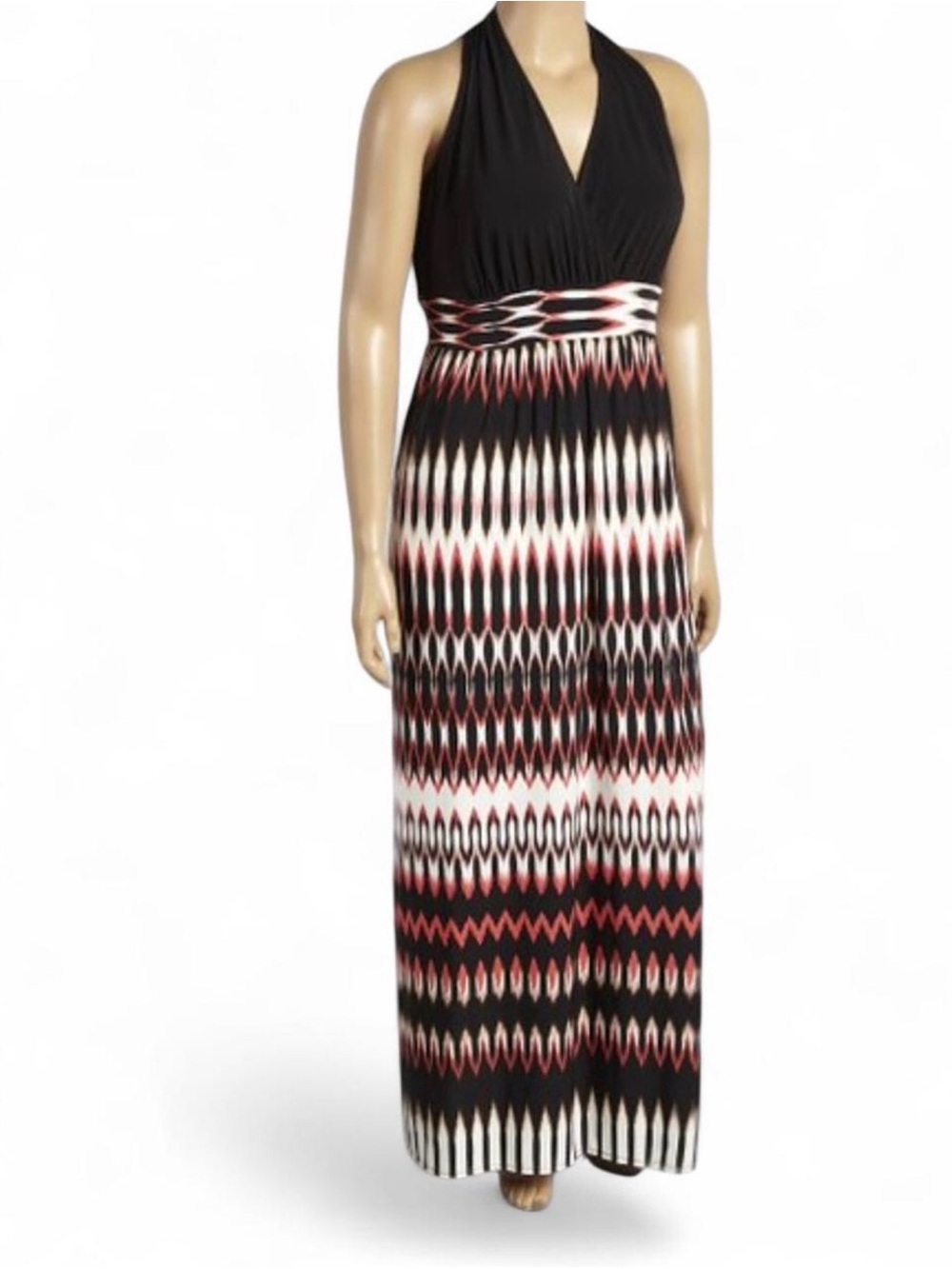 London Times V-neck Maxi Dress
